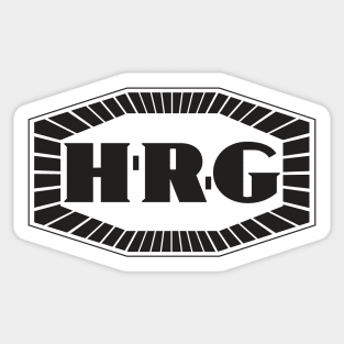 HRG Sports cars emblem - 1930's -1950's - classic black print Sticker